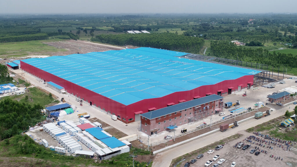 Aerial view of LE Surfaces new quartz factory
